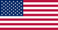 Flag of the United States with stars and stripes.